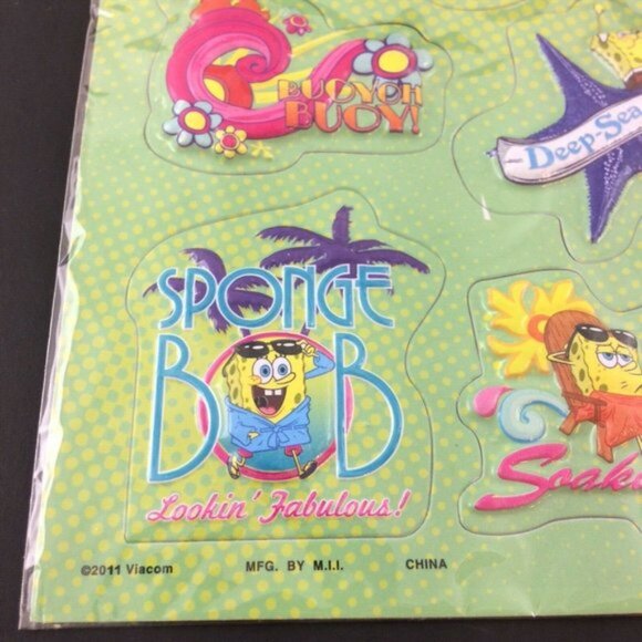 15 Packages Spongebob Squarepants Nickelodeon Raised 3D Sticker Sheets NEW 200+ - Picture 6 of 10